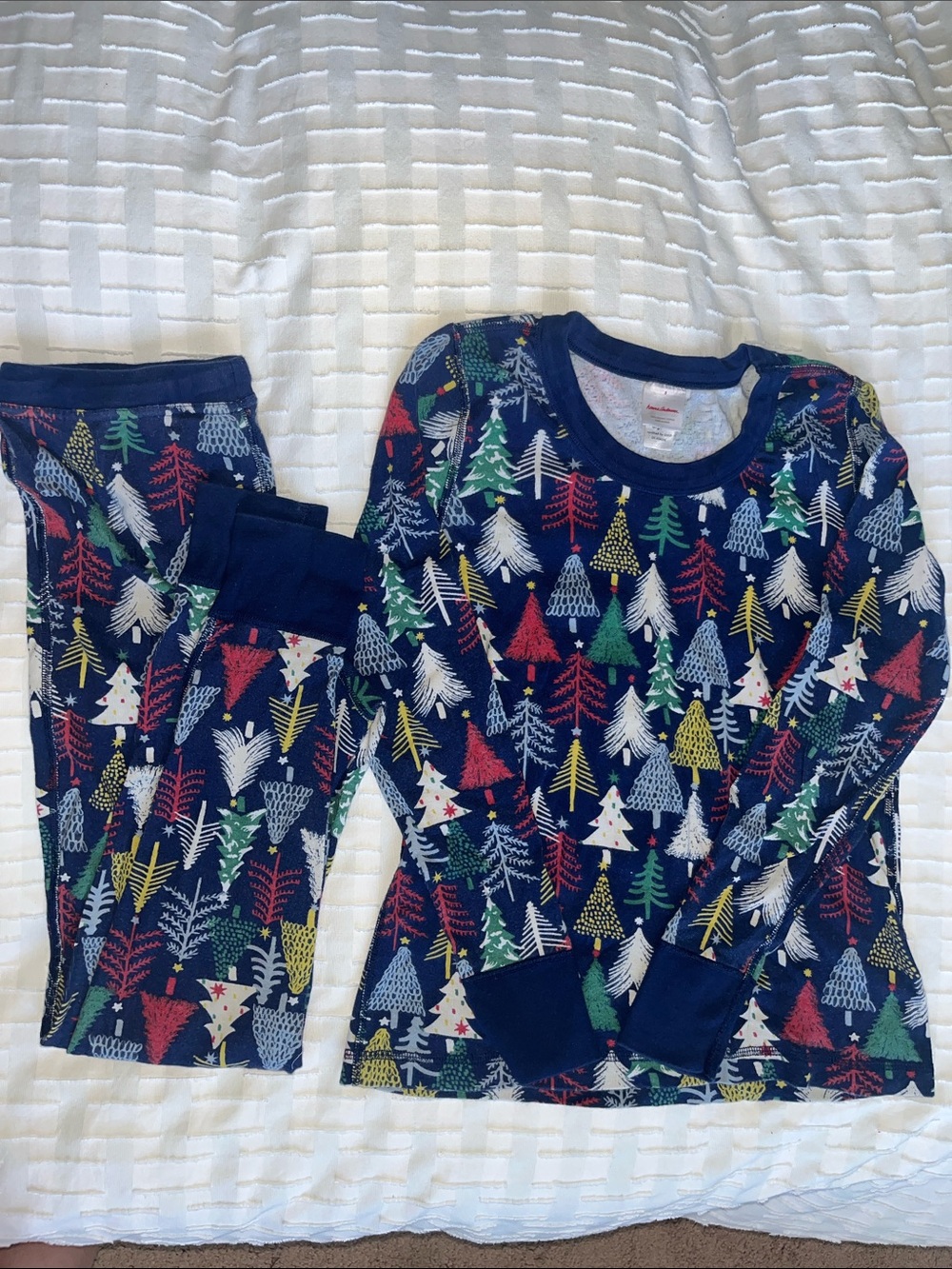 Hanna Andersson Navy Women’s Holiday Tree Pajama Set